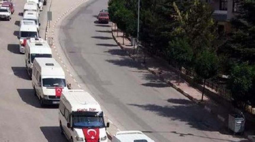 Tokat'ta Servis Şof&ouml;rlerinden Ter&ouml;re Tepki