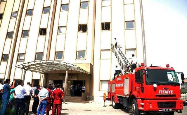 Kahta Devlet Hastanesi’nde Yangın Tatbikatı