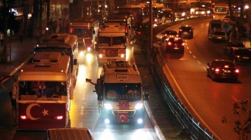 Adana’da Konvoylu Terör Protestosu