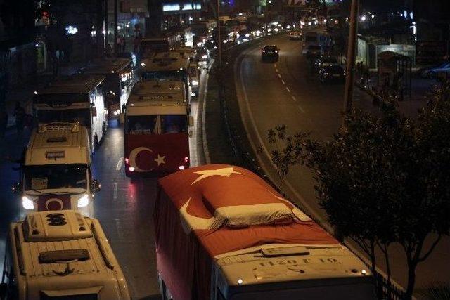 Adana’da Konvoylu Terör Protestosu