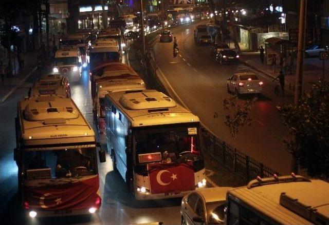 Adana’da Konvoylu Terör Protestosu