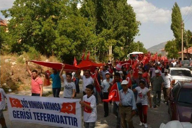 Çameli’de Teröre Lanet Yürüyüşü