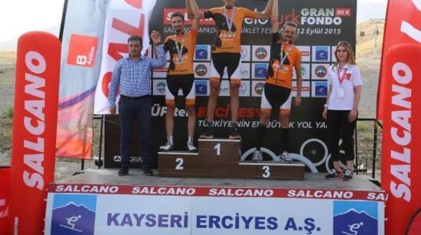 &Uuml;rg&uuml;p'de Başlayan Bisiklet Yarışı Erciyes'de Sona Erdi