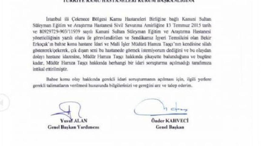 Hastanede 'silahlı Tehdit' Iddiasına Soruşturma A&ccedil;ılmadı