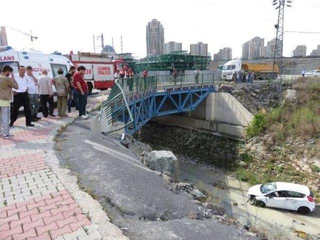 Virajı Alamayan S&uuml;r&uuml;c&uuml; Dereye U&ccedil;tu 2