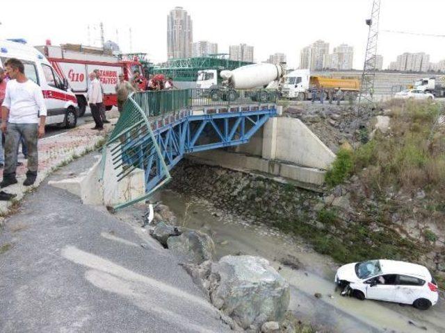 Virajı Alamayan S&uuml;r&uuml;c&uuml; Dereye U&ccedil;tu 3