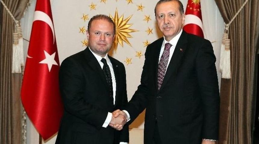 Cumhurbaşkanı Erdoğan, Malta Başbakanı Muscat&rsquo;ı Kabul Etti