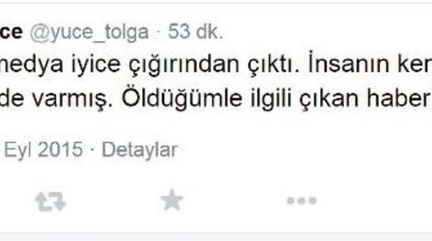 Sosyal Medyada Bu Kez Tolga Y&uuml;ce&rsquo;yi &Ouml;ld&uuml;rd&uuml;ler