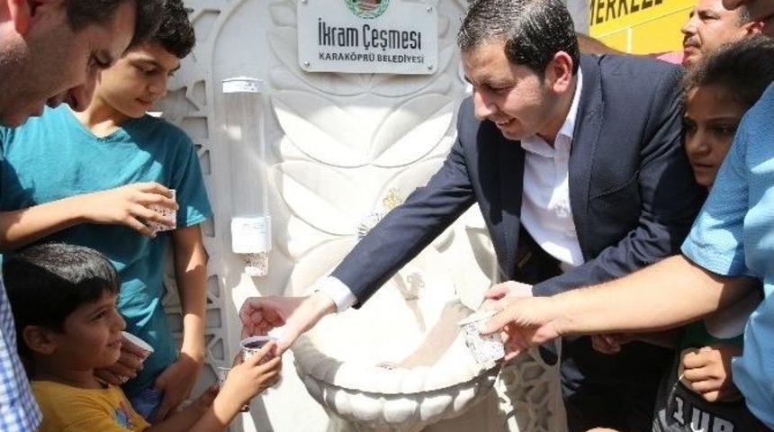 Karak&ouml;pr&uuml;&rsquo;de İkram &Ccedil;eşmesine Yoğun İlgi