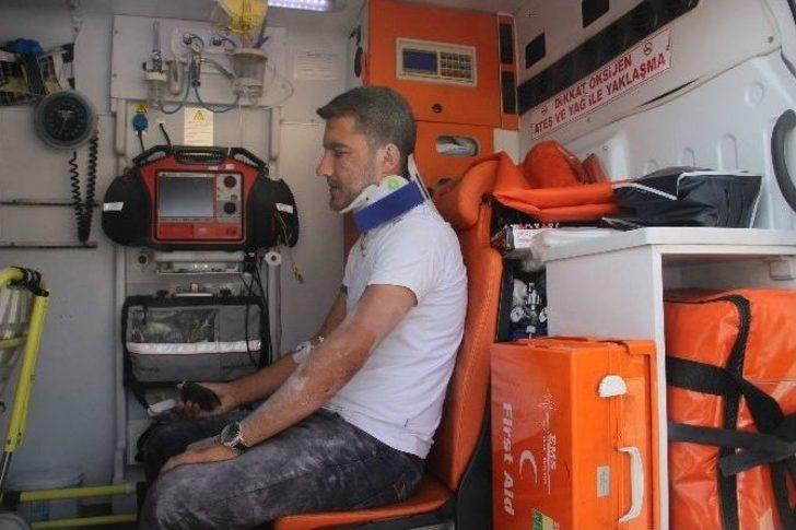 Gaziantep’te Takla Atan Araçtaki 3 Kişi Yaralandı G2