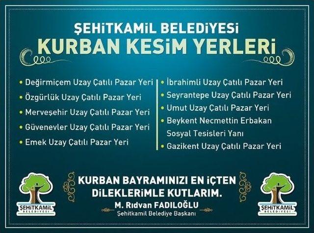 Şehitkamil Belediyesi, Kurban Bayramına Hazır