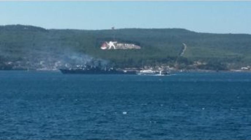 Rus Savaş Gemisi, &Ccedil;anakkale Boğazı&rsquo;ndan Ge&ccedil;iş Yaptı