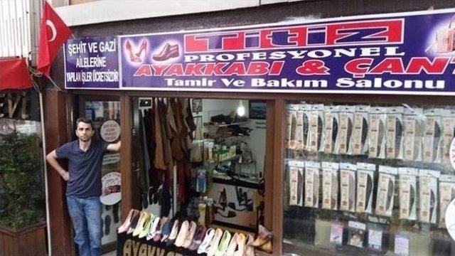 (özel Haber) Şehit Ve Gazi Ailelerinin Ayakkabı Ve Çantalarını Ücretsiz Tamir Ediyor