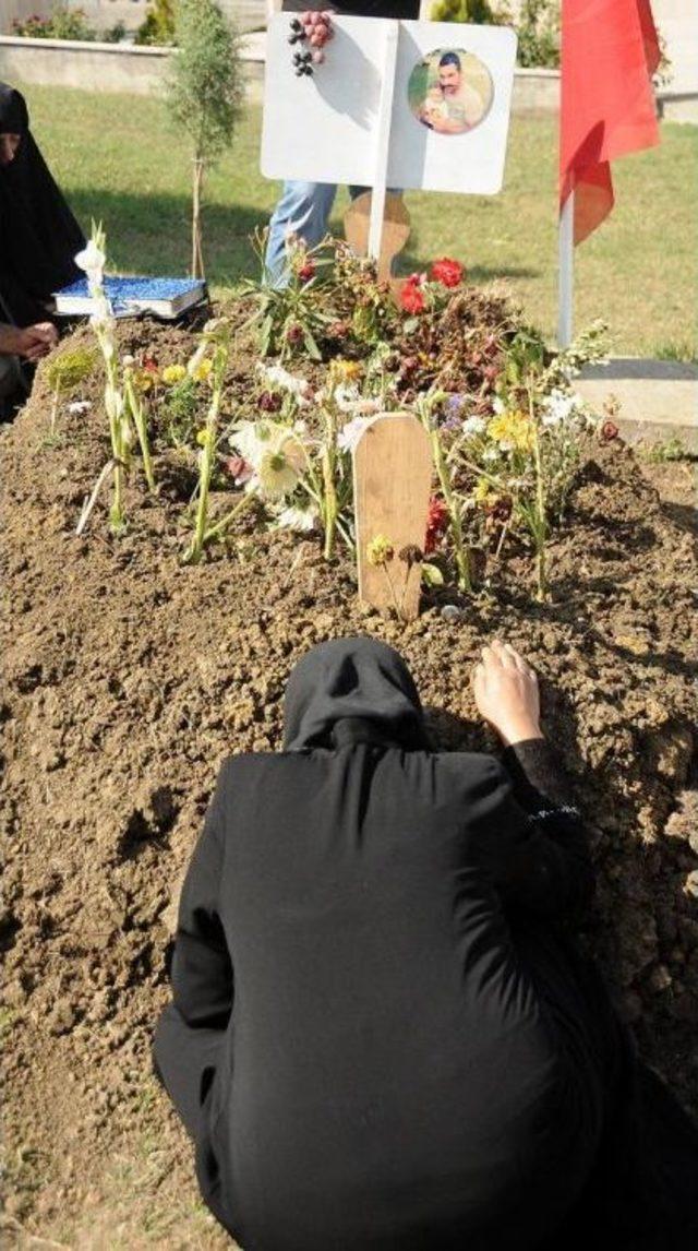 Şehit Oğullarının Mezar Taşına Çok Sevdiği Kara Üzümü Bıraktılar