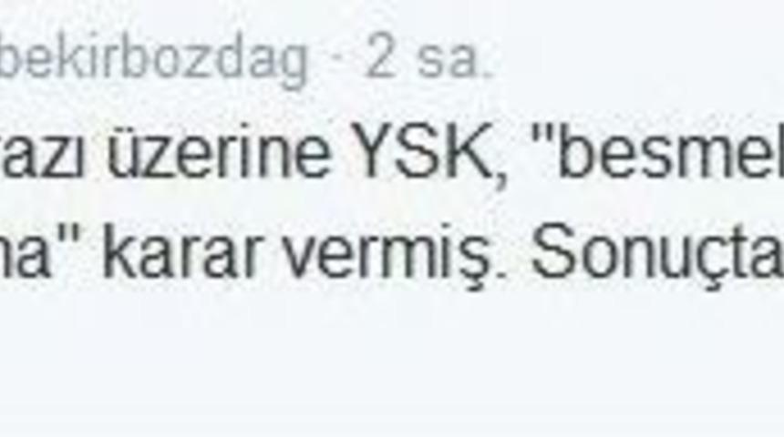 Ysk&rsquo;dan "haydi Bismillah" Kararı