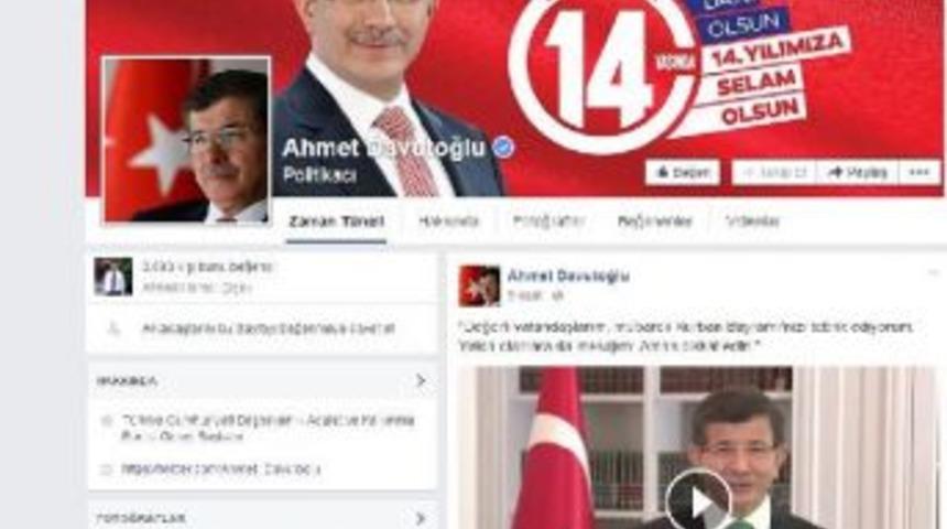 Başbakan Davutoğlu, Facebook Hesabı A&ccedil;tı