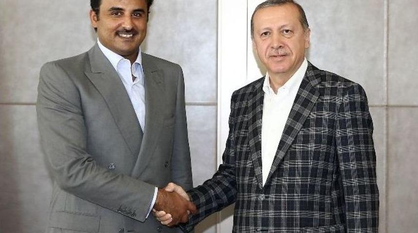 Cumhurbaşkanı Erdoğan, Katar Emiri İle G&ouml;r&uuml;şt&uuml;