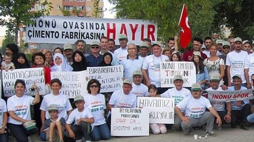 İn&ouml;n&uuml; Halkı &Ccedil;imento Fabrikasını İstemiyor
