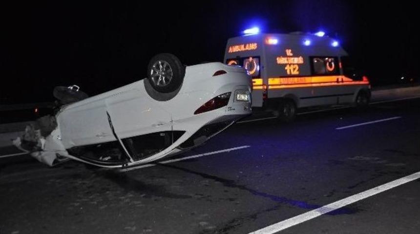 Seydişehir&rsquo;de Otomobil Takla Attı: İki Yaralı