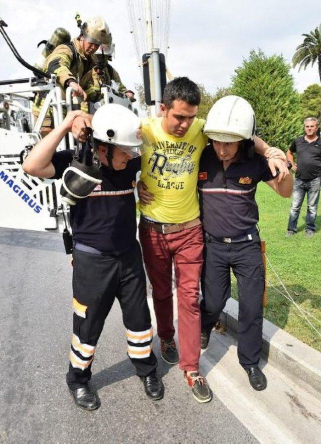 İzmir de Itfaiyeden Nefes Kesen Tatbikat 1