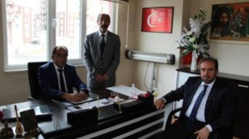 Erzurum İl M&uuml;ft&uuml; Vekili Celal B&uuml;y&uuml;k, Alevi Bektaşi Erenler Derneğini Ziyaret Etti