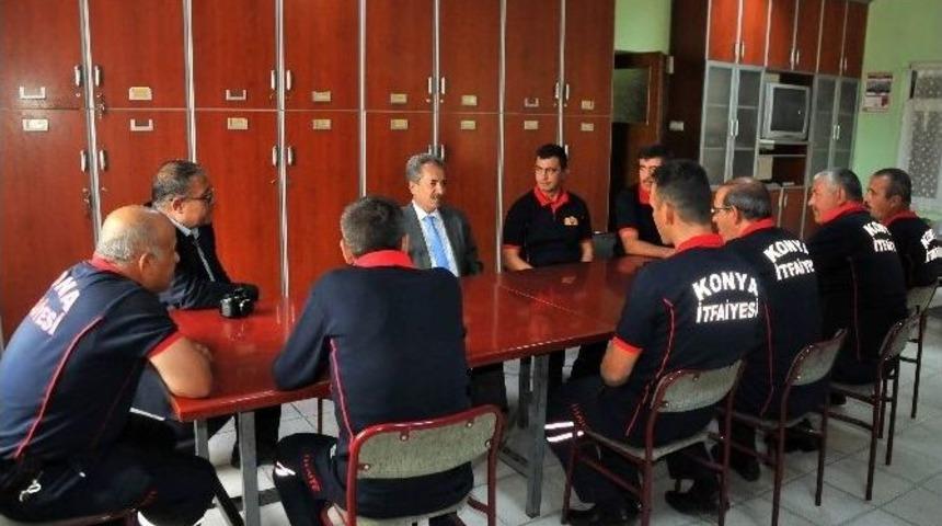 Başkan Akkaya&rsquo;dan İtfaiyecilere Ziyaret