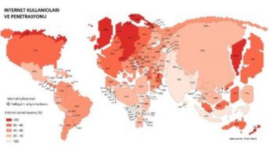 D&uuml;nya N&uuml;fusunun &Uuml;&ccedil;te Ikisi &Ccedil;evrimdışı