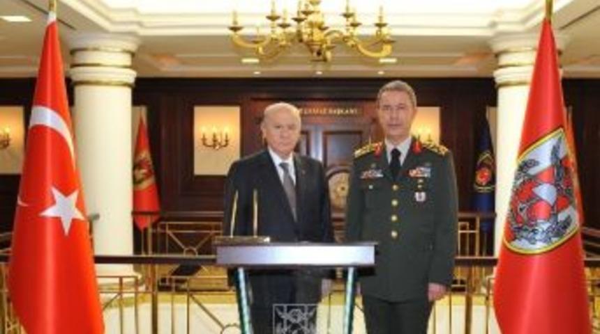 Mhp Lideri Bah&ccedil;eli&rsquo;den, Genelkurmay Başkanı Orgeneral Akar&rsquo;a Ziyaret