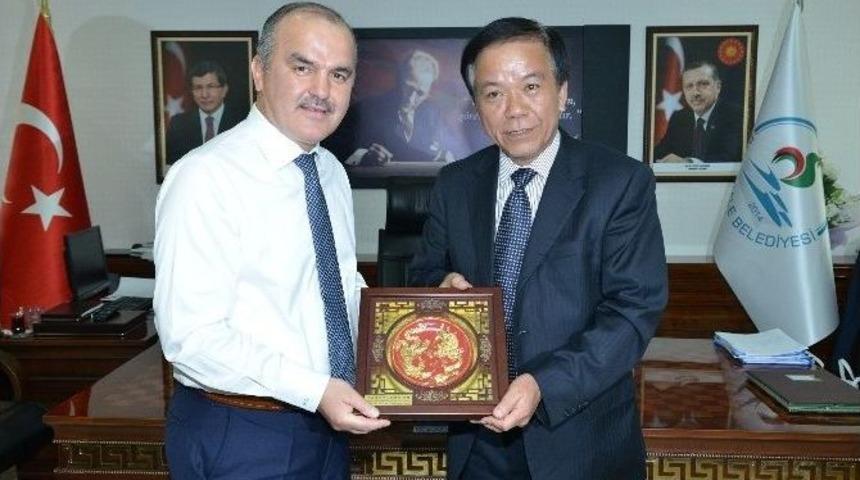 &Ccedil;inli Heyetten Pamukkale Belediyesi&rsquo;ne Ziyaret