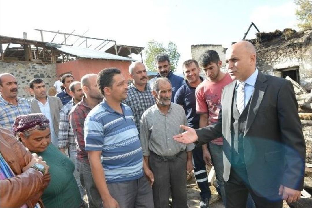 Ali Korkut, Ev Ve Ahırları Yanan K&ouml;yl&uuml;lerin Y&uuml;reklerine Su Serpti