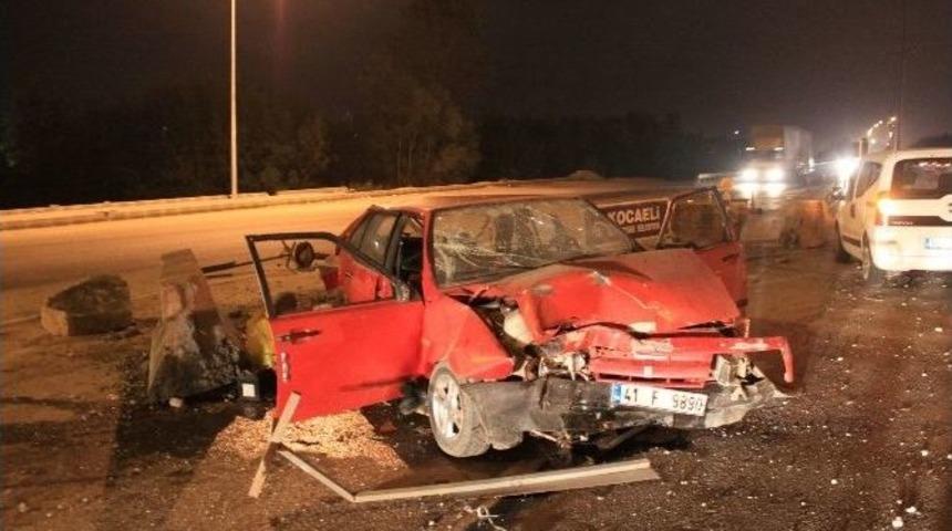 Alkoll&uuml; S&uuml;r&uuml;c&uuml; Bariyerleri Par&ccedil;aladı: 1 Yaralı