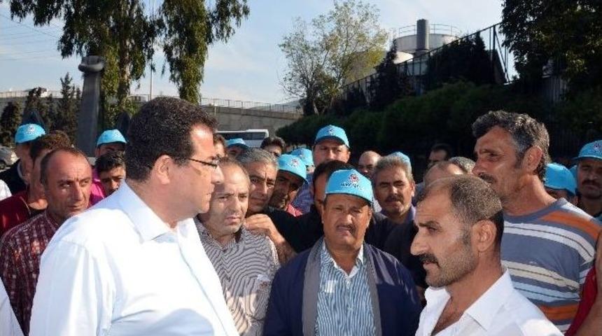 Mhp&rsquo;li Tanrıkulu&rsquo;ndan Eylemdeki İş&ccedil;ilere Destek