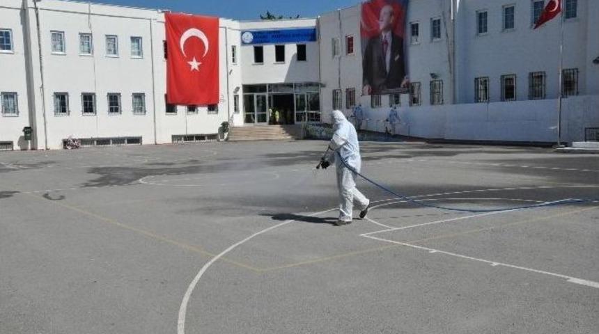 Bodrum&rsquo;da Okullar Dezenfekte Ediliyor