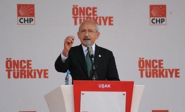 Chp Genel Başkanı Kemal Kılaçdaroğlu Uşak’a Geldi