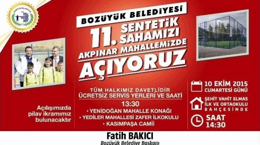 Boz&uuml;y&uuml;k&rsquo;te Sentetik Saha Ve &Ccedil;ocuk Parkı A&ccedil;ılışları