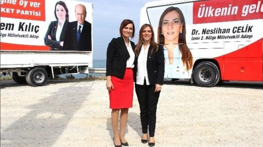 Mhp&rsquo;nin Kadın Adayları Sırt Sırta Verdi