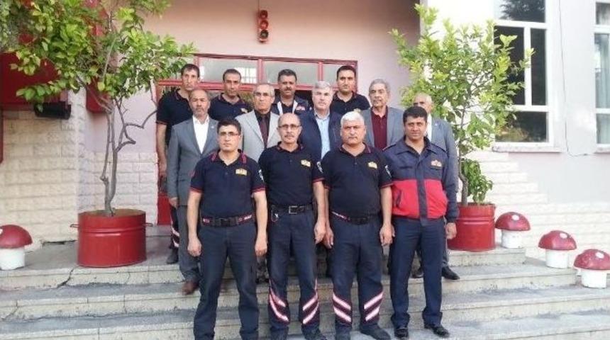 Muhtarlardan İtfaiye Personeline Ziyaret