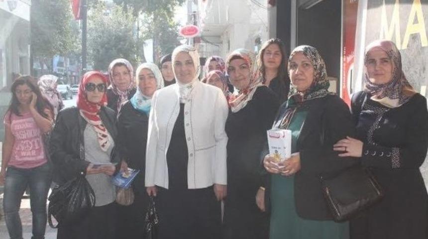 Ak Parti Malatya İl Kadın Kolları, Se&ccedil;im İ&ccedil;in Broş&uuml;r Dağıttı