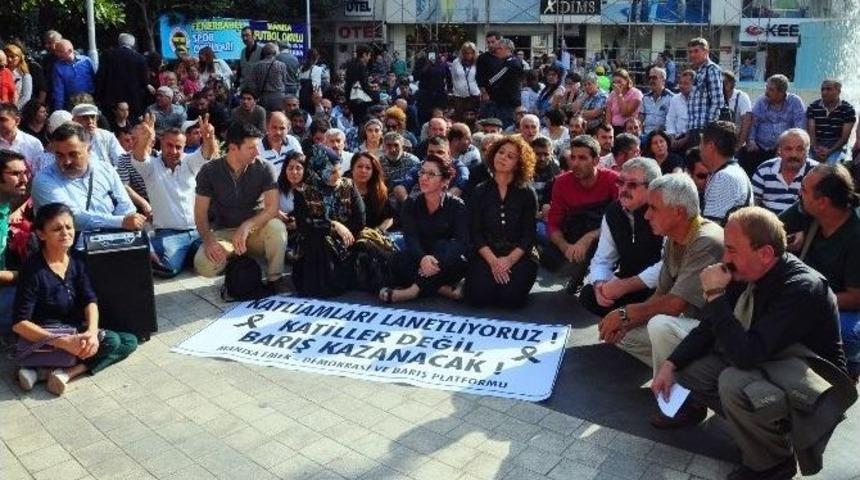 Ankara&rsquo;daki Patlama Manisa&rsquo;da Protesto Edildi