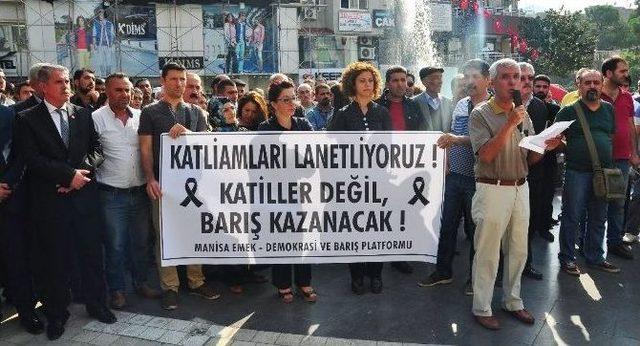 Ankara’daki Patlama Manisa’da Protesto Edildi