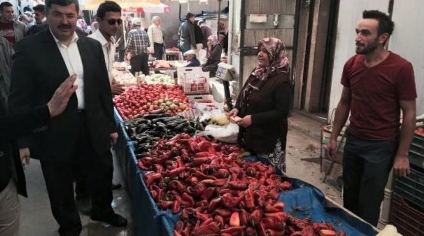 Milletvekili &Ouml;zkaya, Se&ccedil;im &Ccedil;alışmasını Başmak&ccedil;ı İl&ccedil;esinde S&uuml;rd&uuml;rd&uuml;