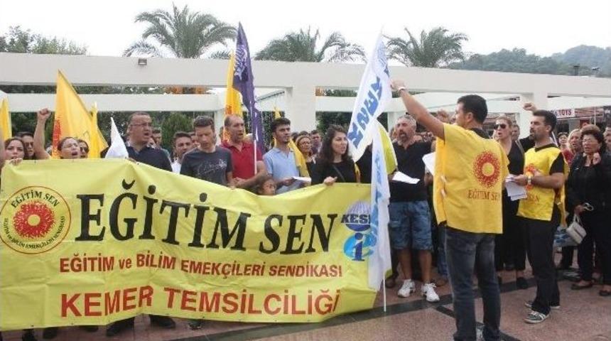 Ankara&rsquo;daki Saldırı Kemer&rsquo;de Protesto Edildi