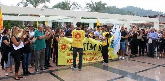 Ankara’daki Saldırı Kemer’de Protesto Edildi