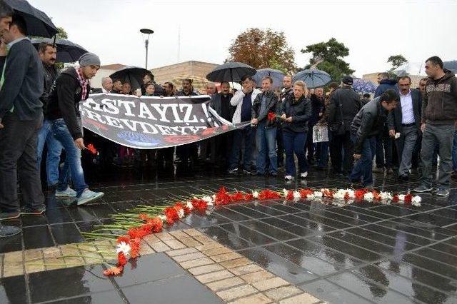 Eğitim-sen Ankara’daki Patlamada Hayatını Kaybedenler İçin Yürüdü