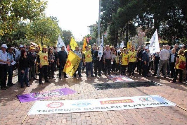 Ankara’daki Terör Saldırısı Tekirdağ’da Protesto Edildi