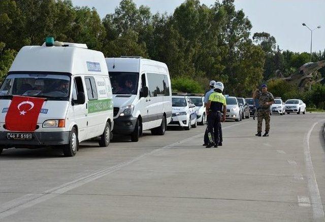 Şehit Polisin Cenazesi Dalaman’a Getirildi