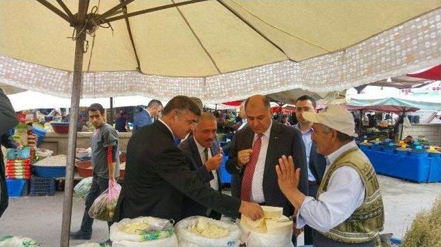 Niğde’de Ak Parti Milletvekili Adayları Ve Başkan Akdoğan Pazar Esnafını Ziyaret Etti