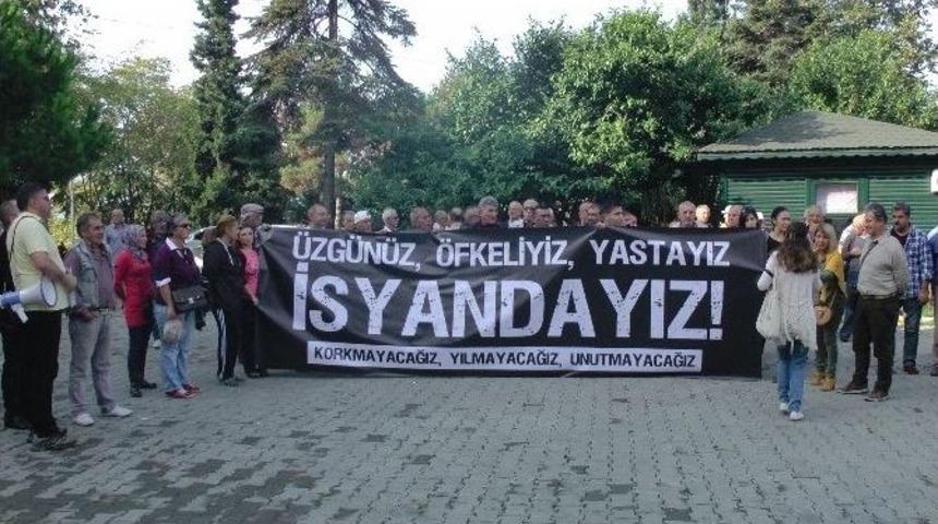 Ak&ccedil;akoca&rsquo;da Bombalama Olayı Protesto Edildi