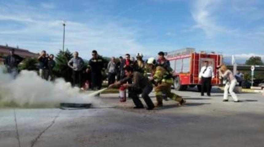 Hastanede Yangın Tatbikatı