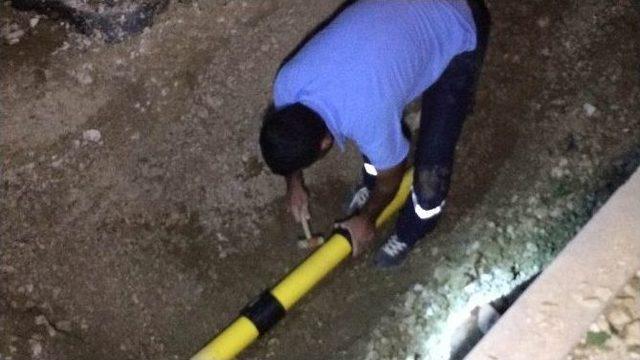 İş Makinesi Doğalgaz Borusunu Patlattı